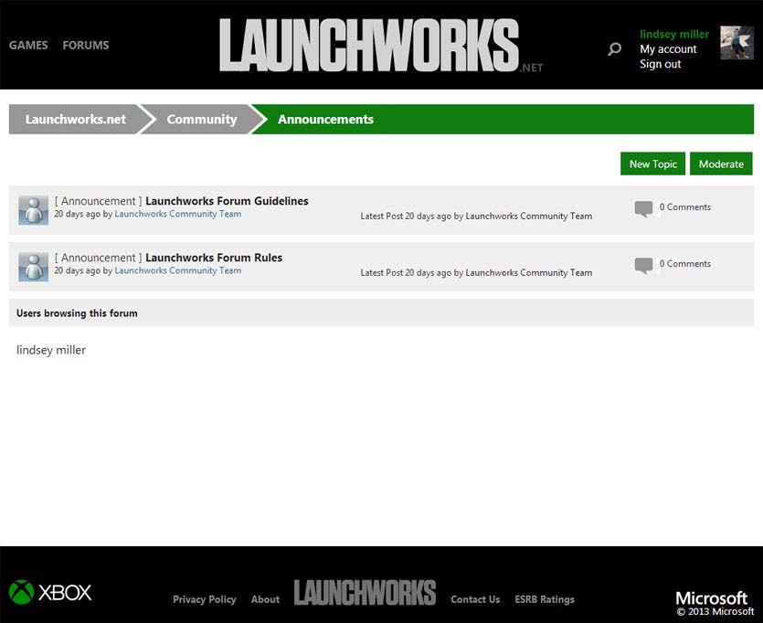 Launchworks - Forum Screenshot